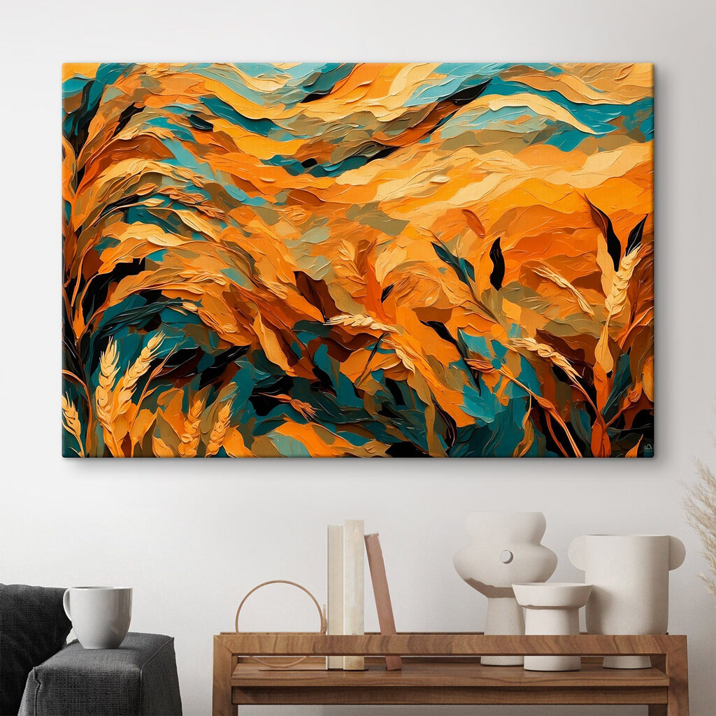 Painting of leaves and plants