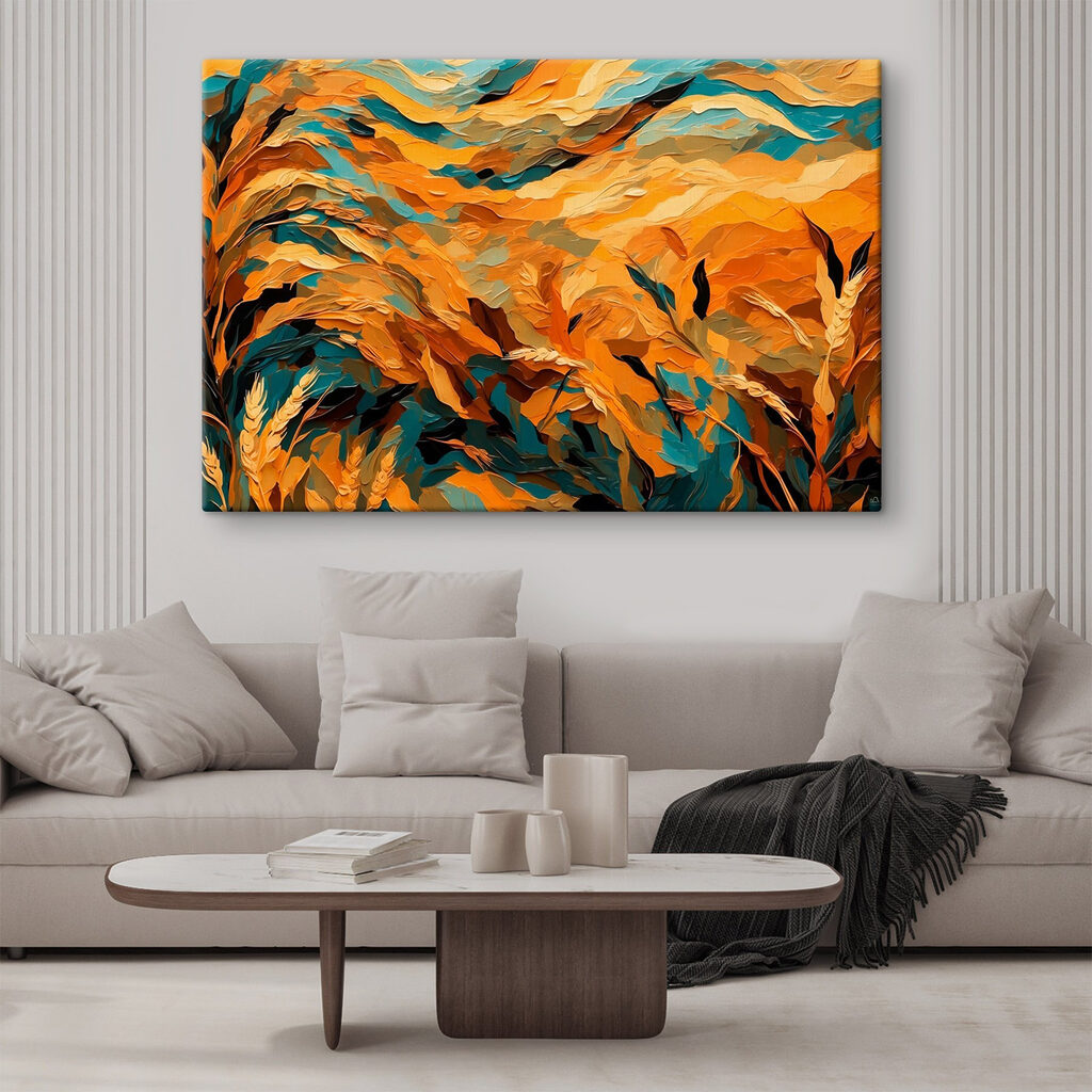 Painting of leaves and plants