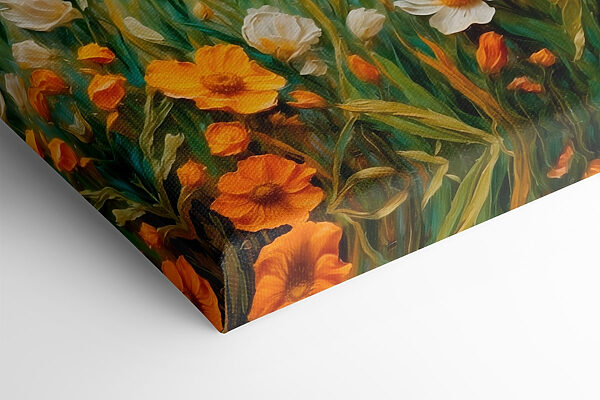 Painting of flowers in a field Painting of flowers in a field