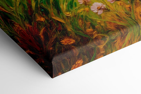 Painting of flowers in a field Painting of flowers in a field