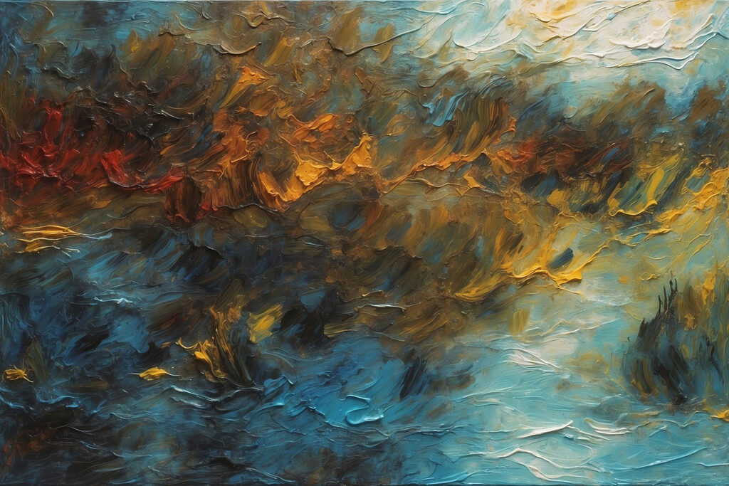 Painting of a cloud of paint