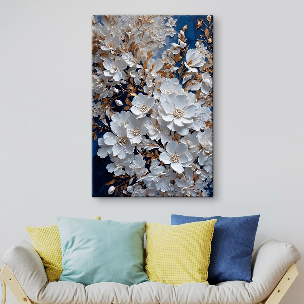 Delicate blooms on a rich backdrop