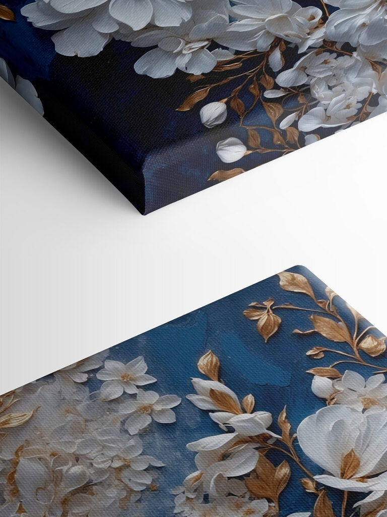 Delicate blooms on a rich backdrop