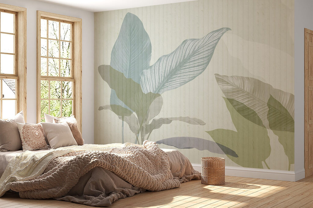 Lush foliage in soft pastel tones Lush foliage in soft pastel tones