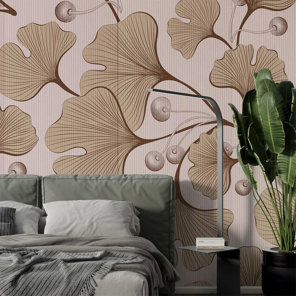 Elegant botanical pattern in soft tones