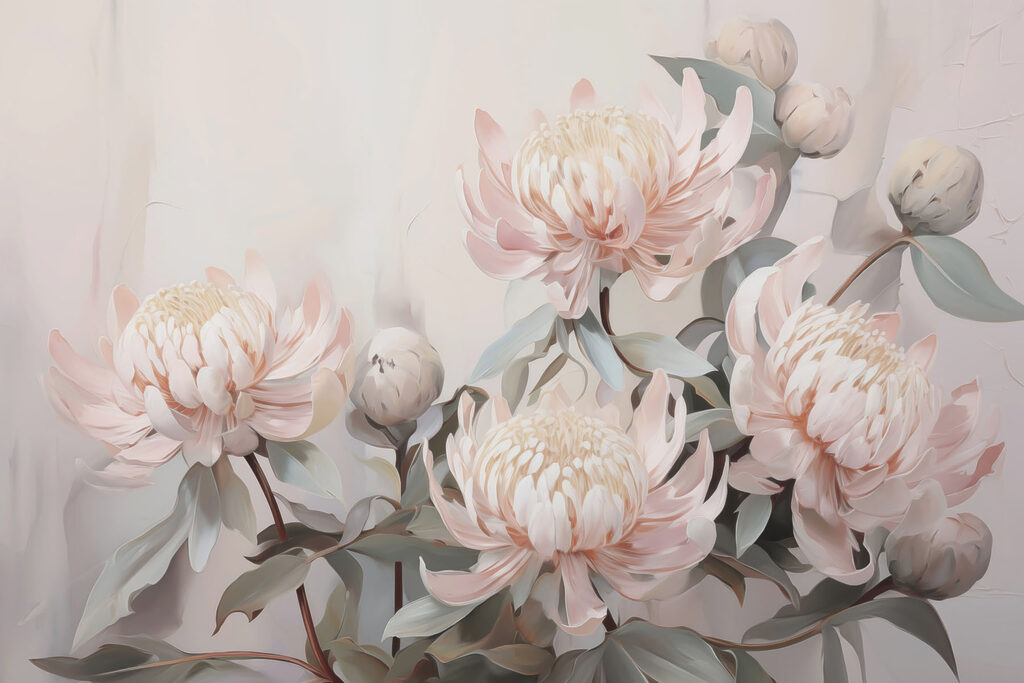 Beautiful blooms in soft colors