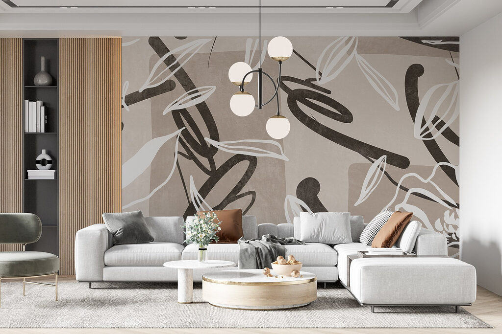 Abstract floral patterns in soft tones