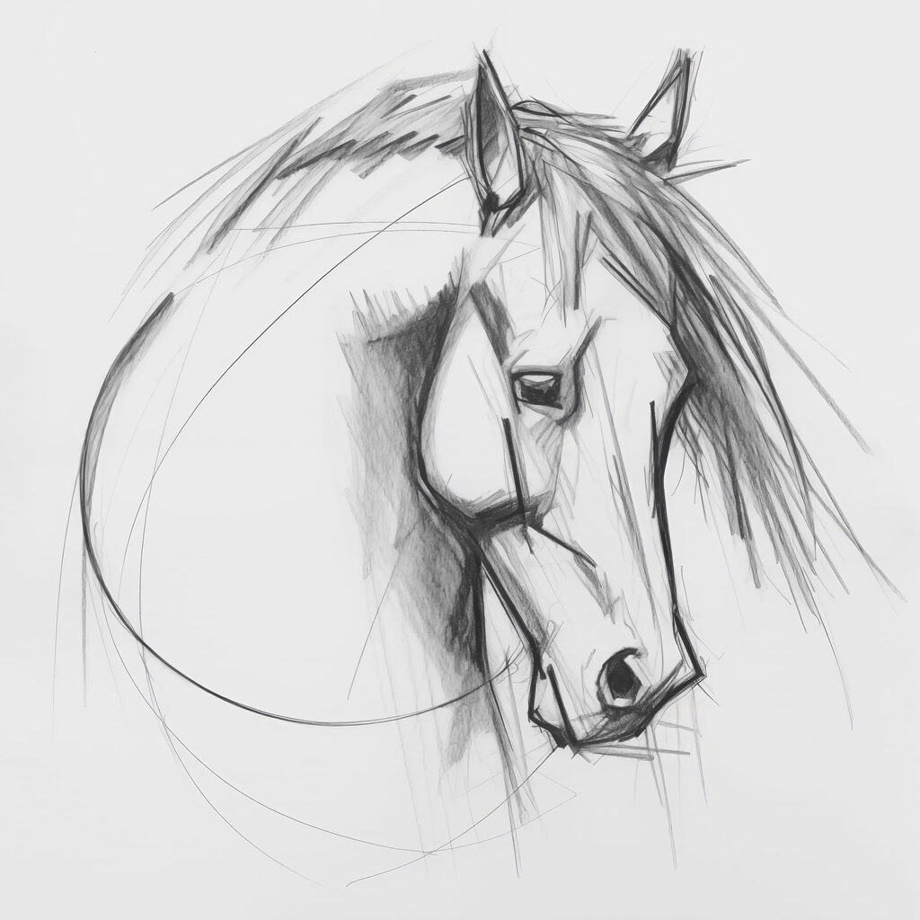 Drawing of a horse Drawing of a horse