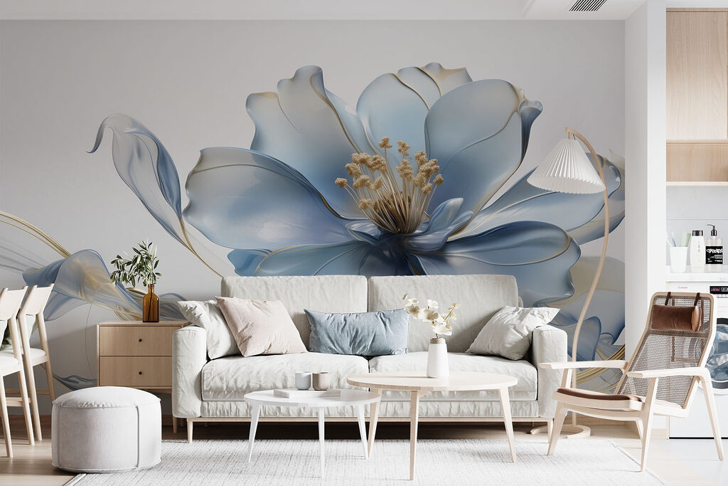 Delicate petals in soft blue hues Delicate petals in soft blue hues