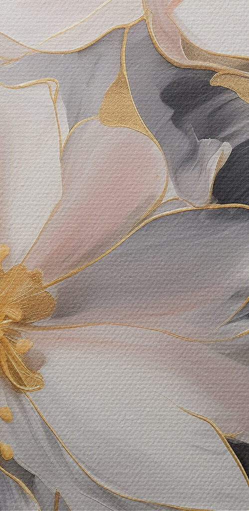 Delicate blossoms on a dark canvas