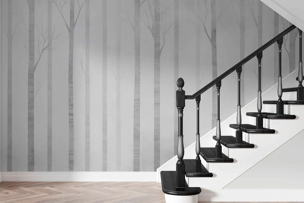 Group of trees in fog