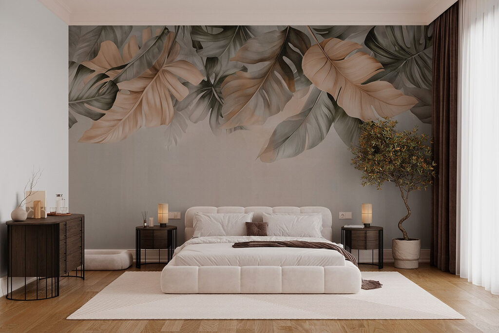 Elegant leaves in soft tones