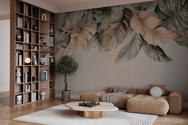 Elegant leaves in soft tones Elegant leaves in soft tones