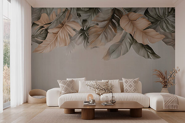 Elegant leaves in soft tones Elegant leaves in soft tones