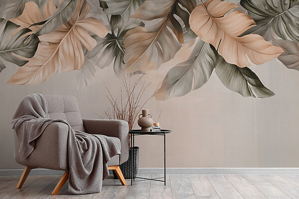 Elegant leaves in soft tones Elegant leaves in soft tones