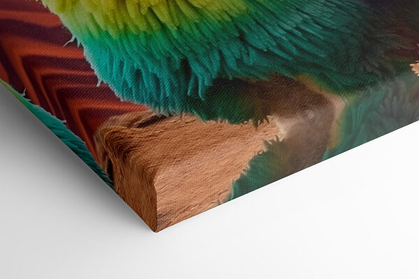 Two llamas with rainbow colored hair Two llamas with rainbow colored hair