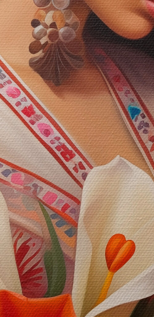 Woman holding flowers