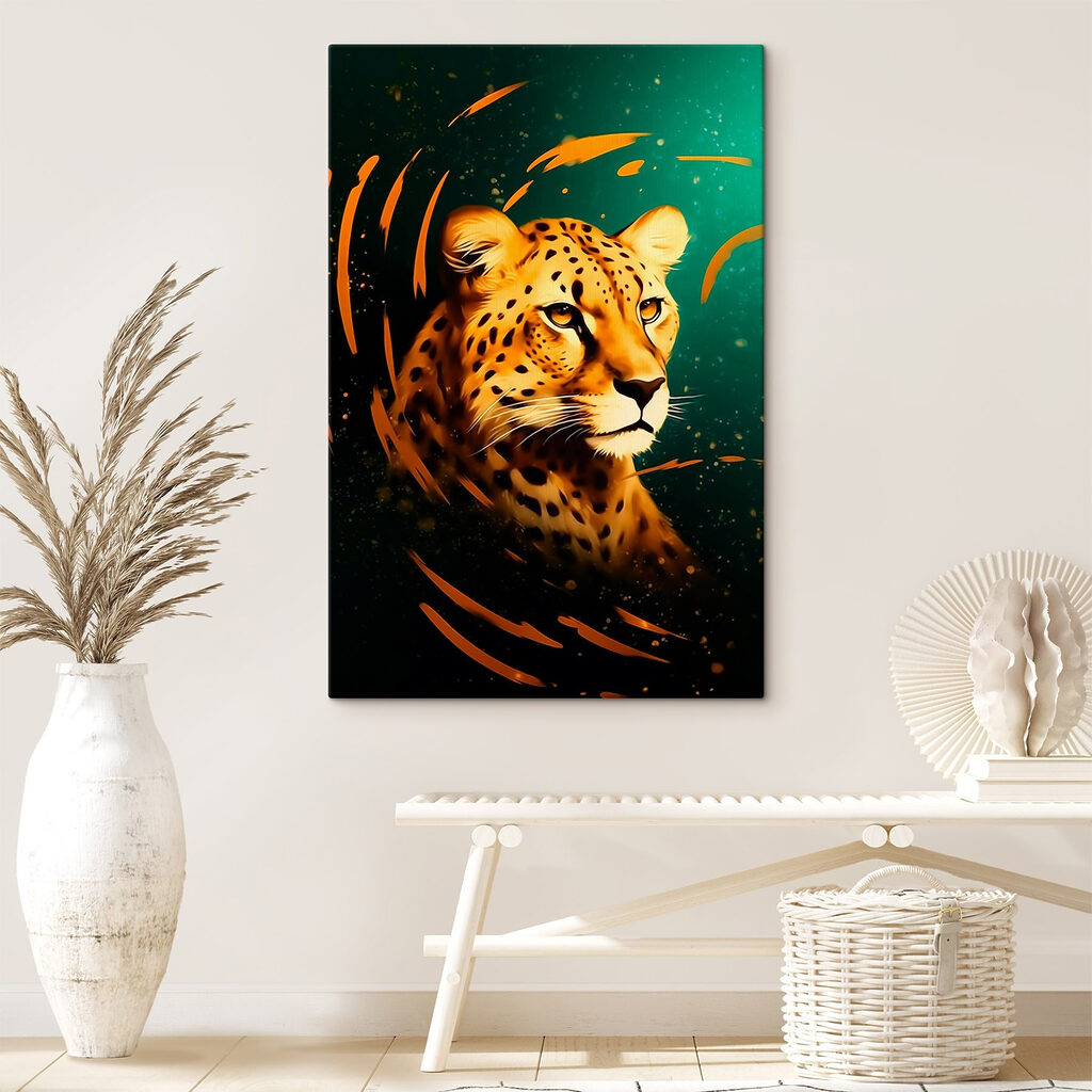 Cheetah with orange spots Cheetah with orange spots