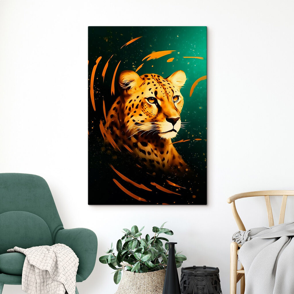 Cheetah with orange spots Cheetah with orange spots