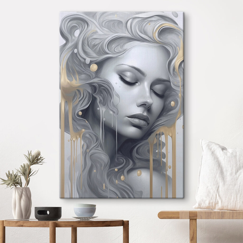 Woman with long hair and flowing hair Woman with long hair and flowing hair