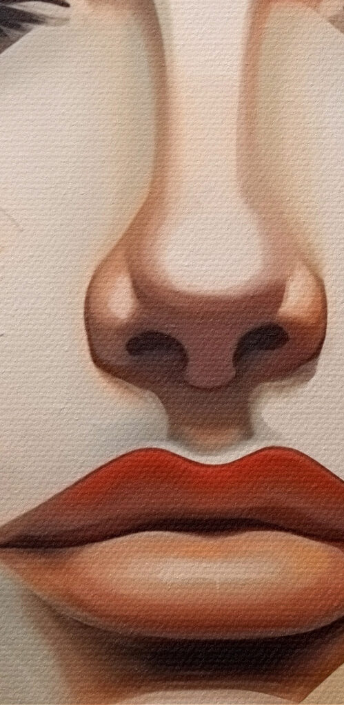 Painting of a woman's face
