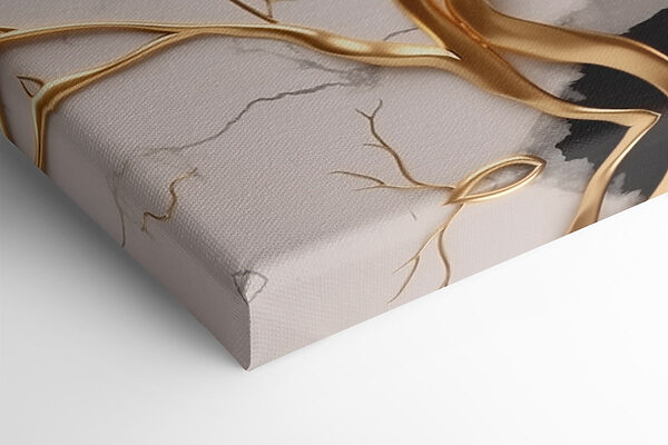 Elegant tree branches on marble backdrop Elegant tree branches on marble backdrop