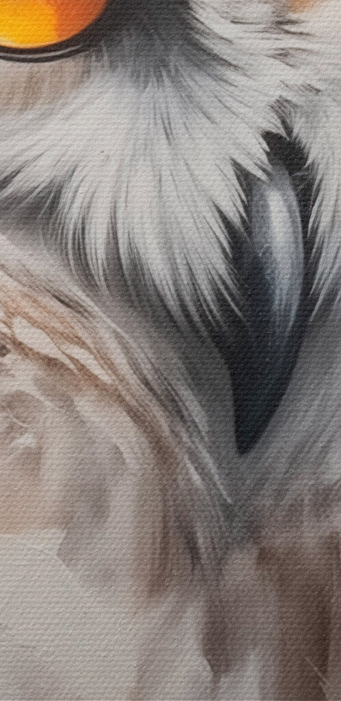 An owl with yellow eyes An owl with yellow eyes