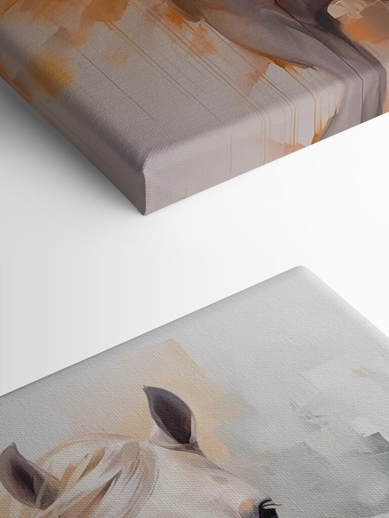 Painting of a white horse