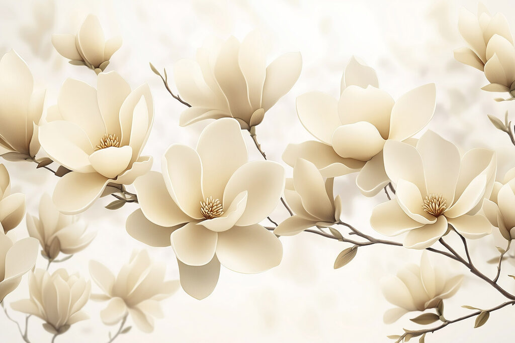 Group of white flowers Group of white flowers