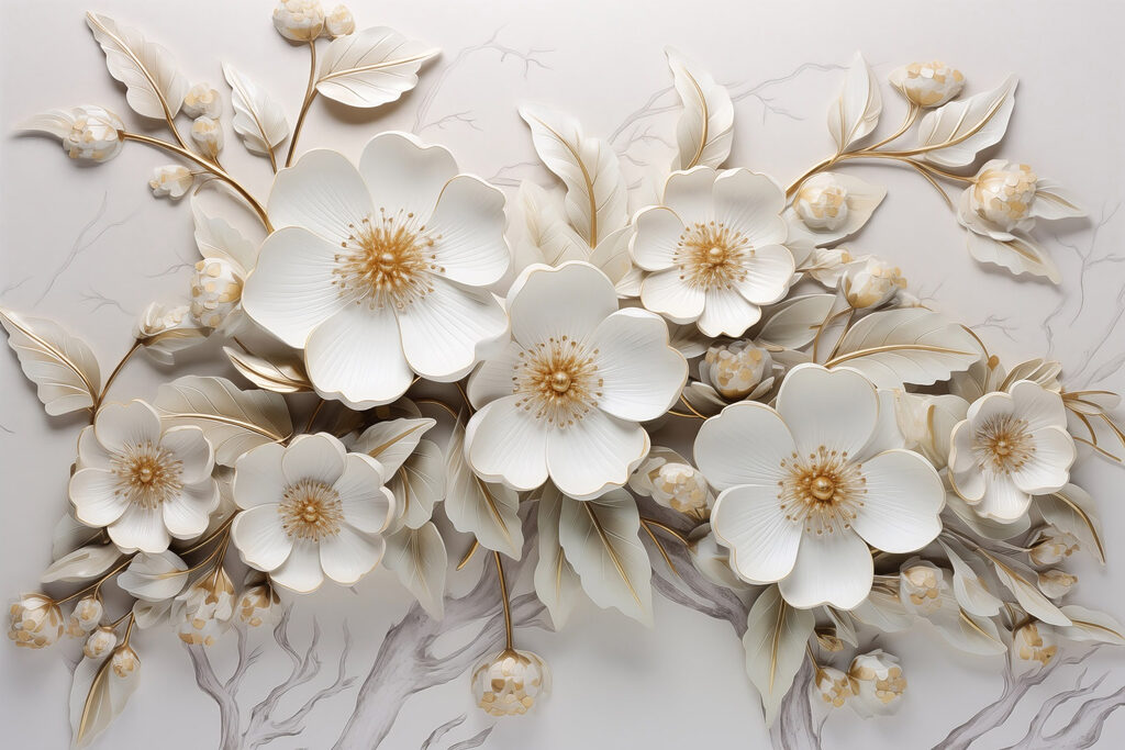 Intricate floral design in soft hues Intricate floral design in soft hues
