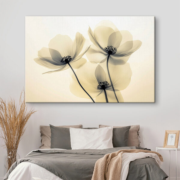 Group of flowers with black dots Group of flowers with black dots