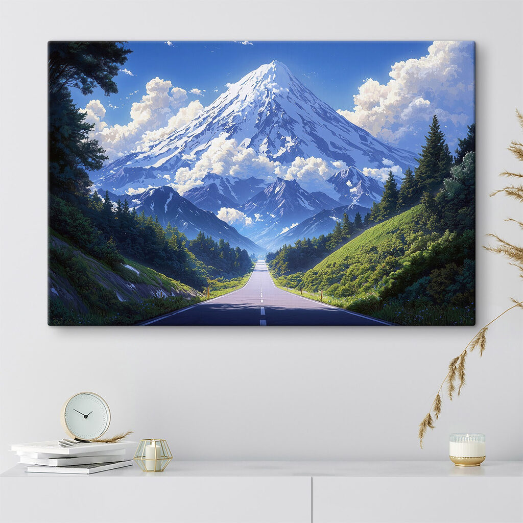 Road leading to a mountain Road leading to a mountain