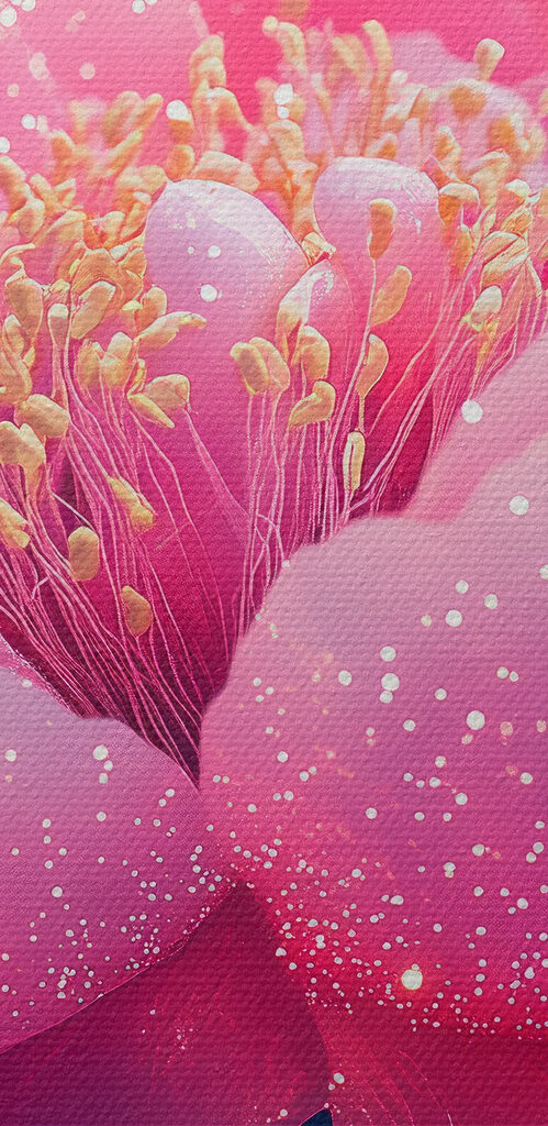 Pink flower with sparkles Pink flower with sparkles