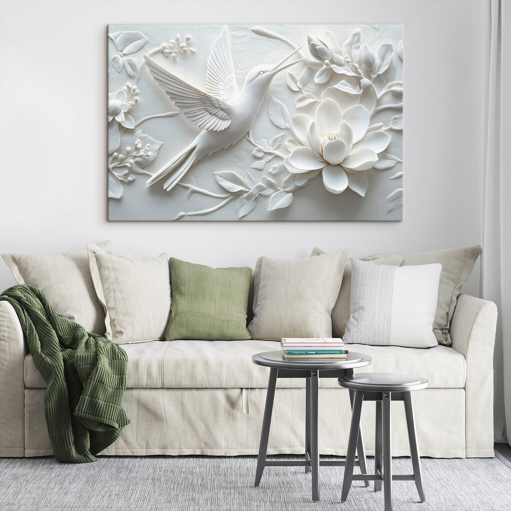 White bird and flower White bird and flower