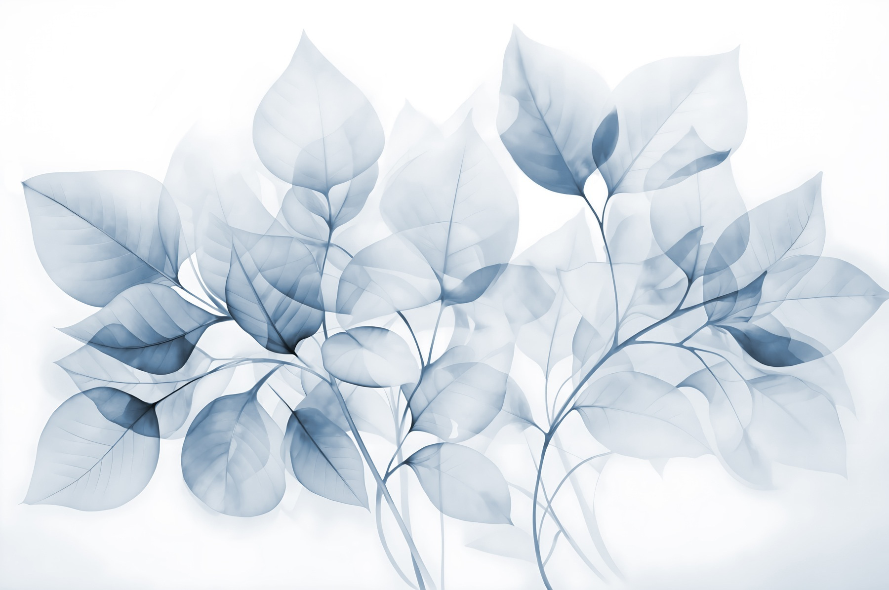 Soft leaves in delicate hues