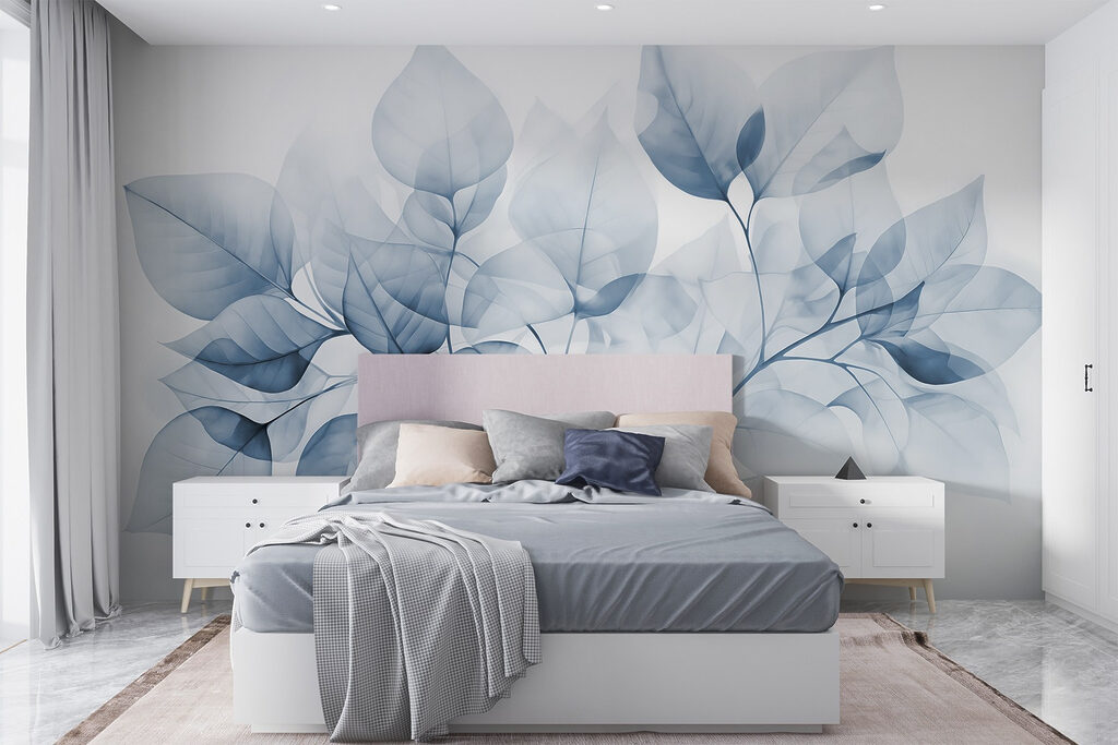 Soft leaves in delicate hues