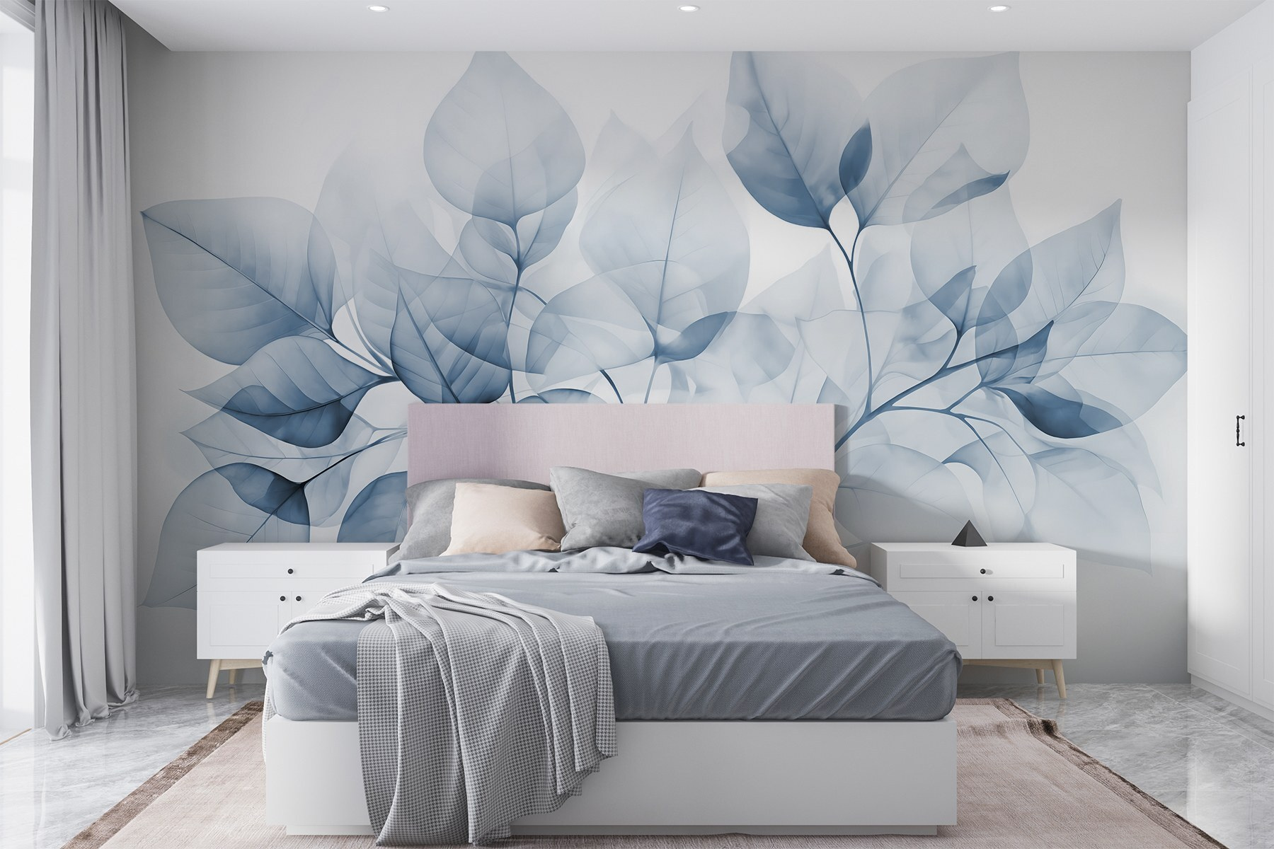 Soft leaves in delicate hues