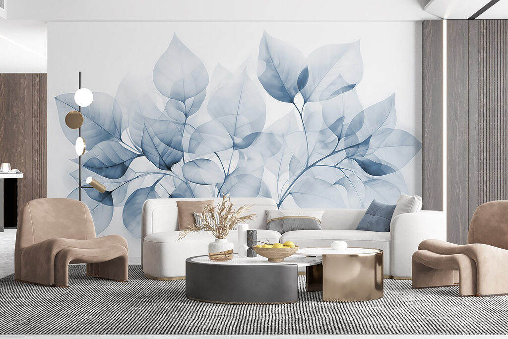 Soft leaves in delicate hues