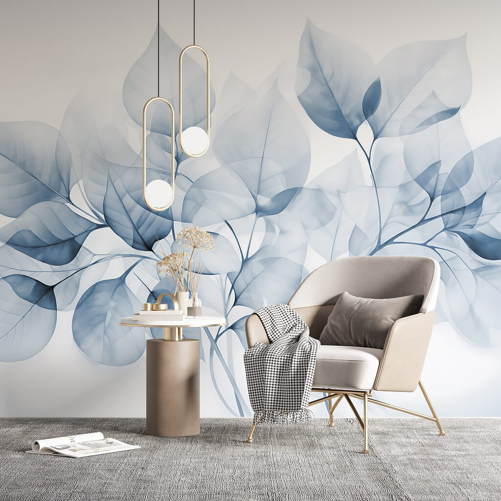 Soft leaves in delicate hues