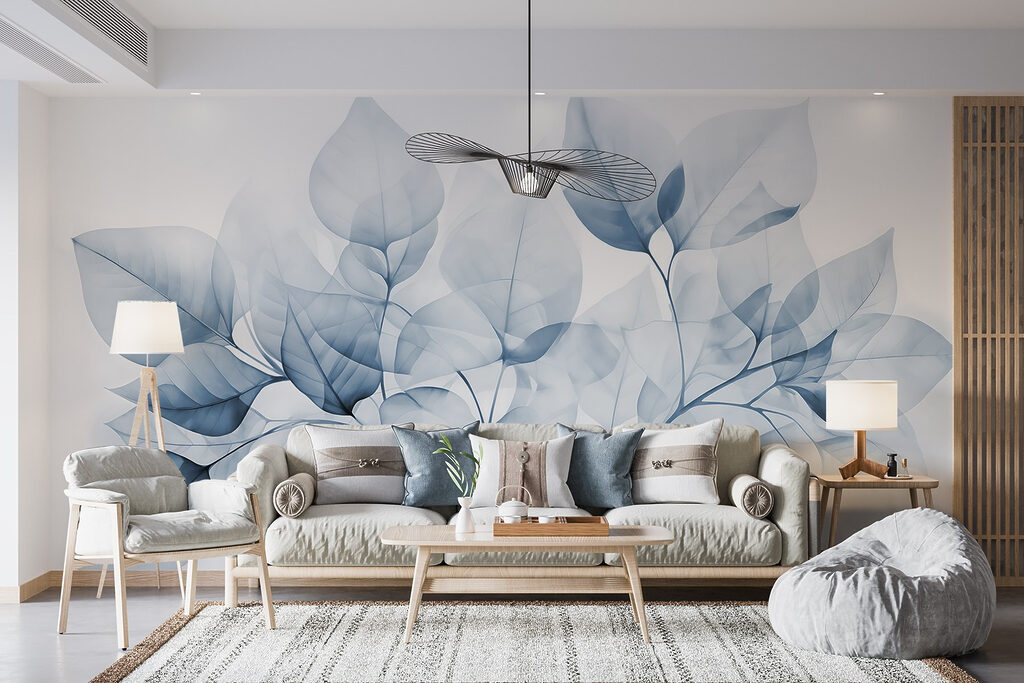 Soft leaves in delicate hues