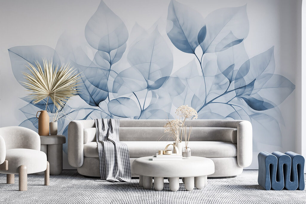 Soft leaves in delicate hues