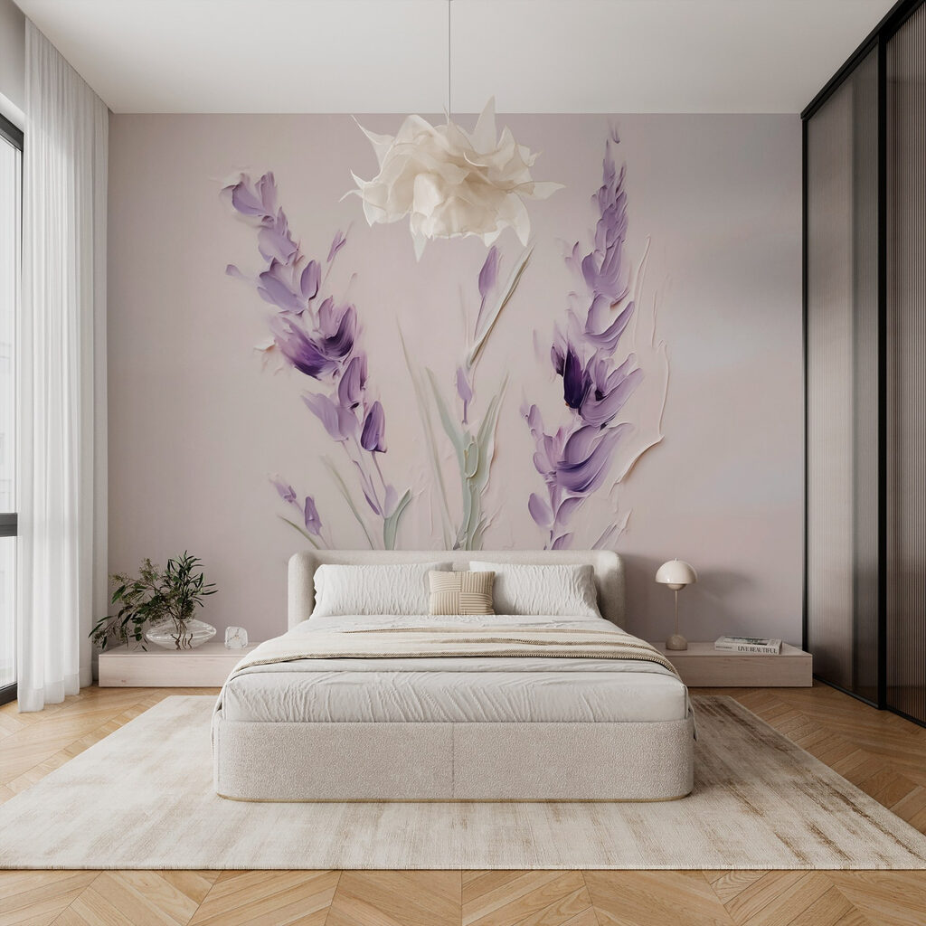Painting of purple flowers