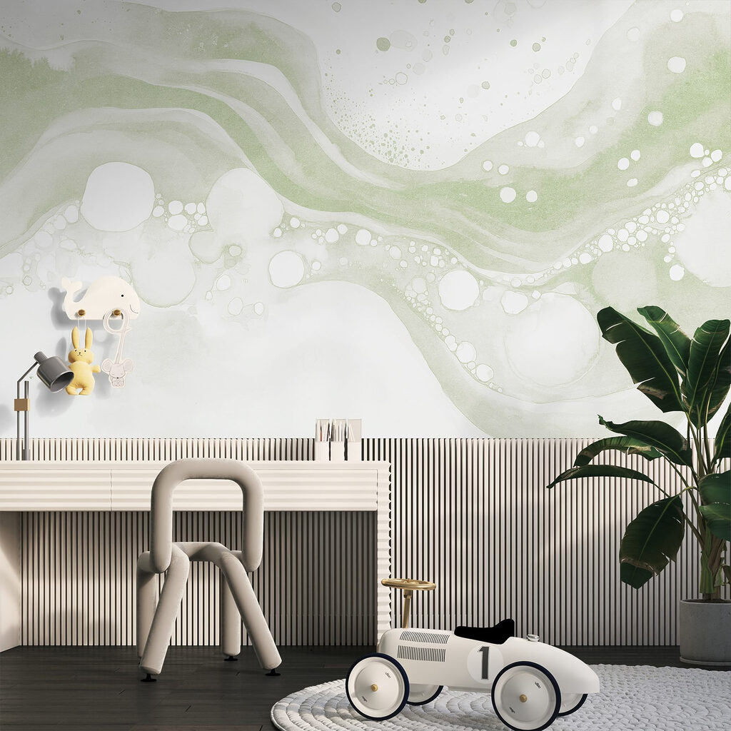 White and green paint White and green paint