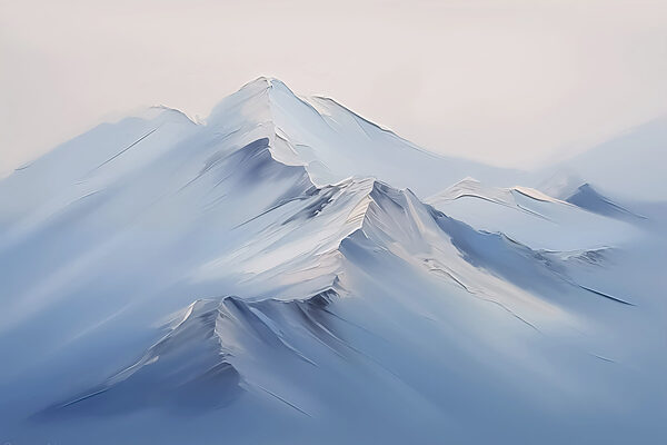 Mountain range with snow Mountain range with snow