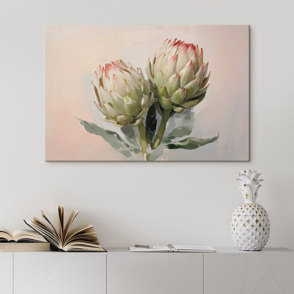 Art artichokes on a white background Art artichokes on a white background