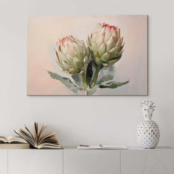 Art artichokes on a white background Art artichokes on a white background