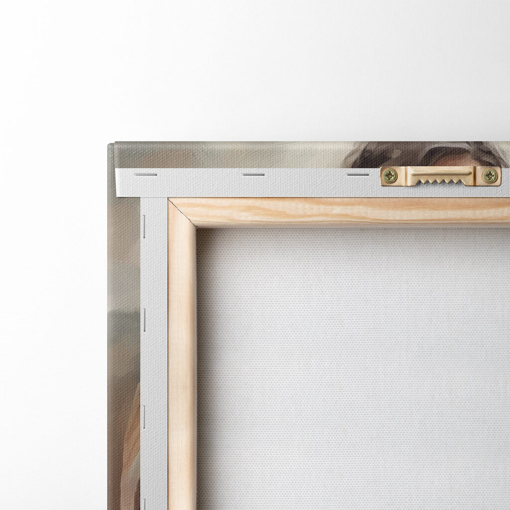 Painting of a man holding a lamb Painting of a man holding a lamb