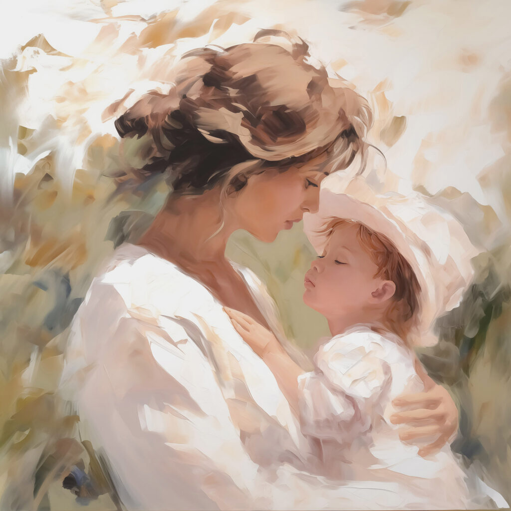 Woman holding a baby