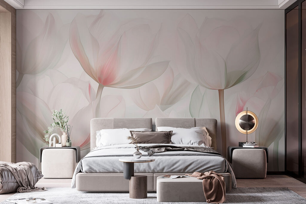 Delicate blooms in soft pastel hues