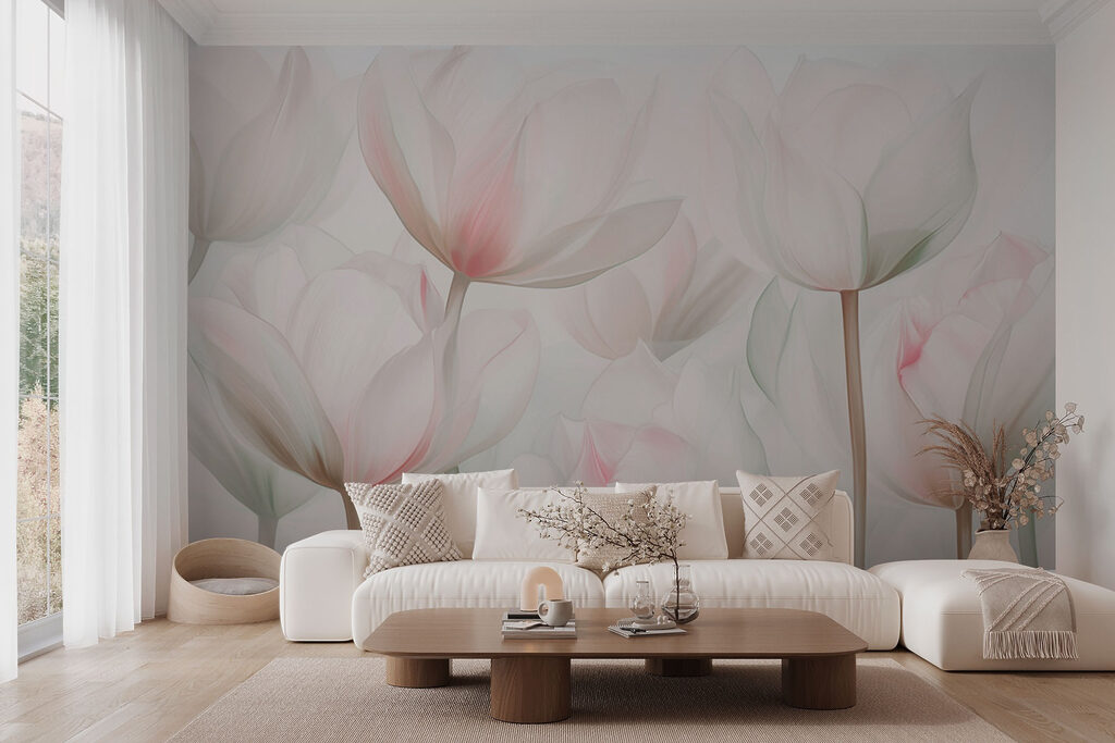 Delicate blooms in soft pastel hues